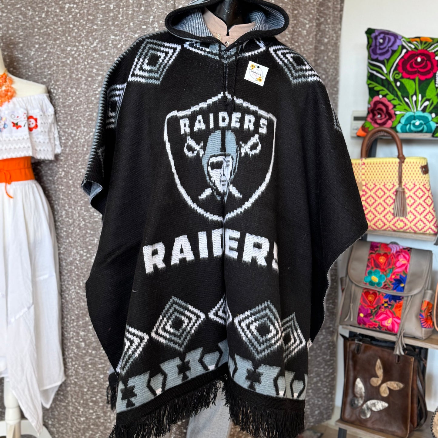 Raider's Alpaca Wool Poncho