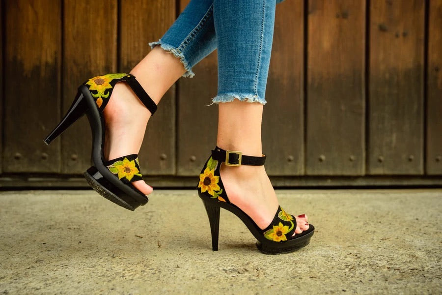 Let's Fiesta Sunflower Heel