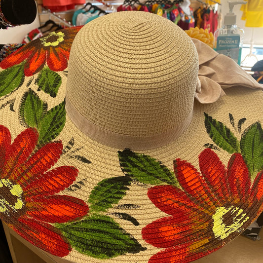 Hand painted Beach Hat